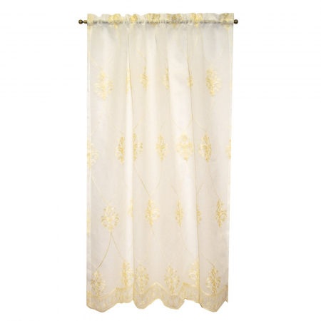Perdele bucatarie - Perdeluta Velaria baroc bej, 90x115 cm