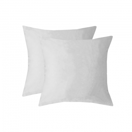 Perna Velaria, catifea Ice Grey, 40x40 cm - Burduf cadou [1]