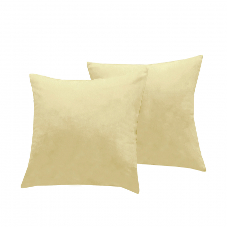 Perna Velaria, catifea Vanilly Gold, 40x40 cm - Burduf cadou [2]