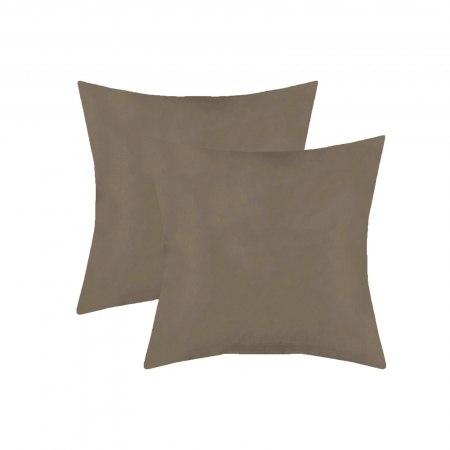 Perna Velaria, catifea Soft Brown 40x40 cm - Burduf cadou [1]