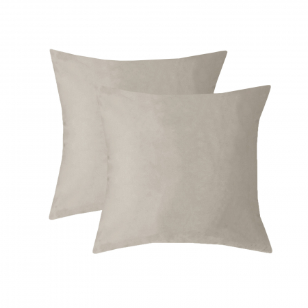 Perna Velaria, catifea Beige Grey, 40x40 cm - Burduf cadou [1]