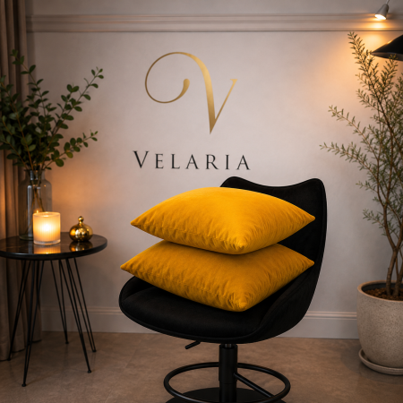 Perna Velaria galben 40/40 cm - Burduf cadou [2]
