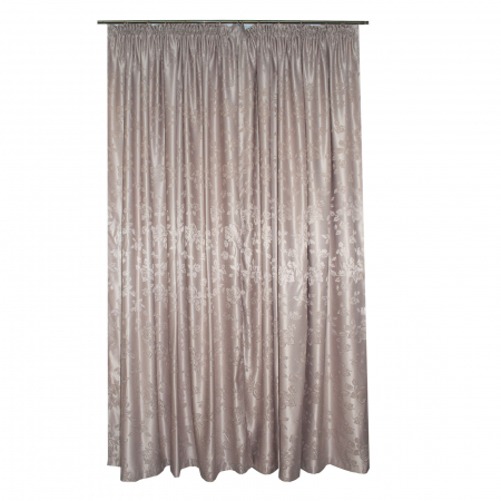 Set draperii jacard gri-roz floral, 2*150x260 cm [2]