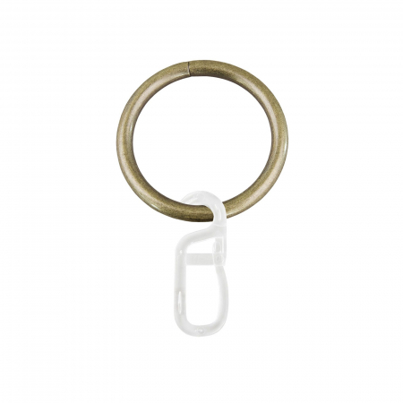 Set 10 inele galerie metal fi19 mm cu clips - auriu antic [1]