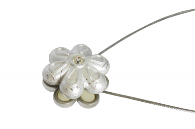 Magneti - Set 2 magneti decorativi Velaria, floare cu sufa metalica 25 cm