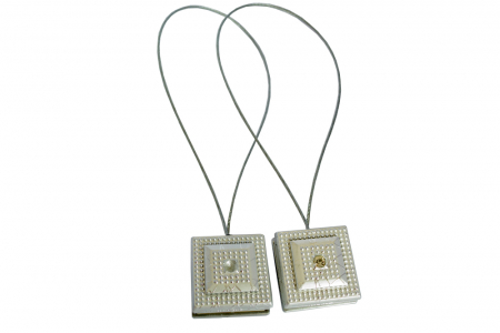 Set 2 magneti decorativi Velaria, patrati cu sufa metalica 25 cm [1]
