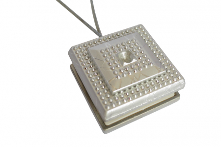 Magneti - Set 2 magneti decorativi Velaria, patrati cu sufa metalica 25 cm