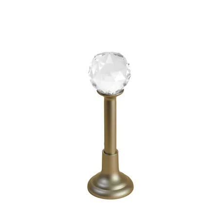 Buton drapaj - Rozeta Kula Crystal, Crom Mat