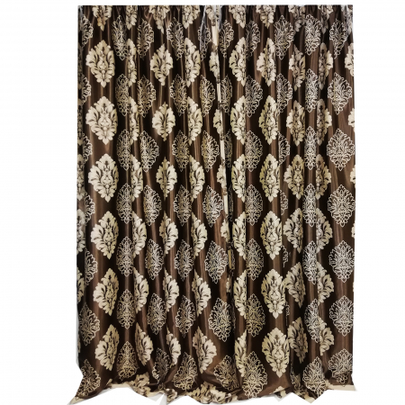 Set draperii Velaria blackout baroc wenge lucios, 2x140x260 cm [1]