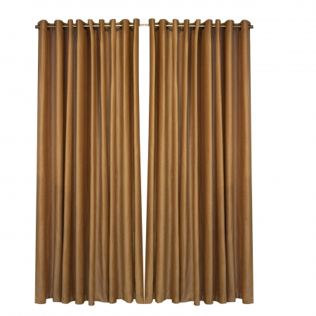Draperii la oferta - Set Draperie Velaria catifea crem cu capse, 2x225x270 cm