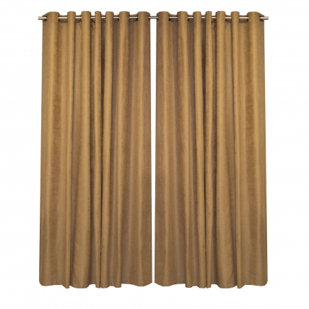 Draperii la oferta - Set Draperie Velaria crem cu capse, 2x200x265
