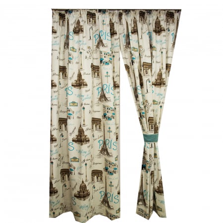 Draperii - Set Draperie Velaria In Paris Blue, 2*140x250 cm