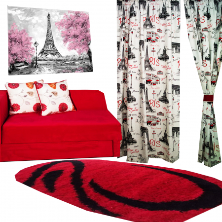 Set Draperie Velaria In Paris Rosu [1]