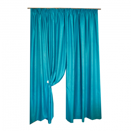 Draperii la oferta - Set Draperie Velaria Soft turcoaz, 2x200x245 cm