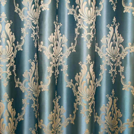 Set draperii tafta cardinal turcoaz, 2*140x260 cm [1]