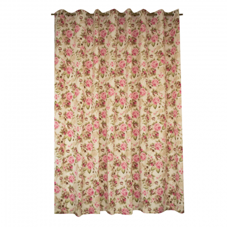 Set draperii floral roz cu capse, 2*235x230 cm [2]