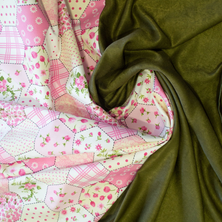 Set draperii fagure roz, 2*130x260 cm [1]