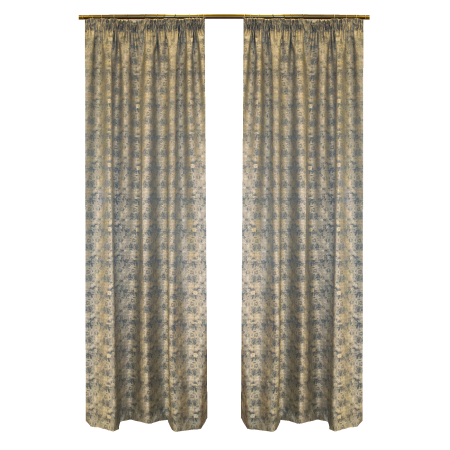 Draperii - Set draperii Velaria albastru antichizat, 2x140x245 cm