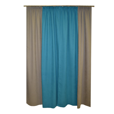 Set draperii Velaria turcoaz-gri, 2x140x260 cm [2]