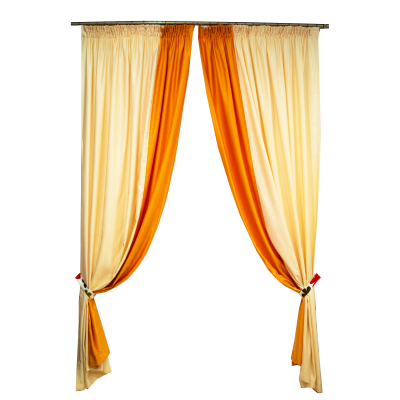 Draperii clasic - Set draperii sweet orange, 350x260 cm