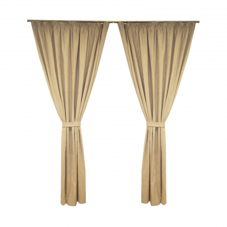Draperii la oferta - Set draperii catifelate bej, 2*200x230 cm