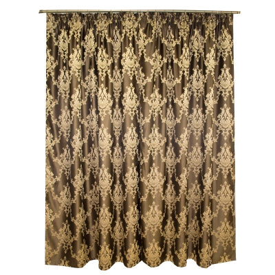 Set draperii tafta wenge cu model 2x140x225 cm [1]