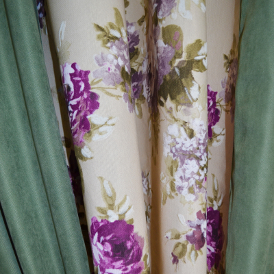 Set draperii Velaria floral mov cu verde, 2x175x245 cm [1]