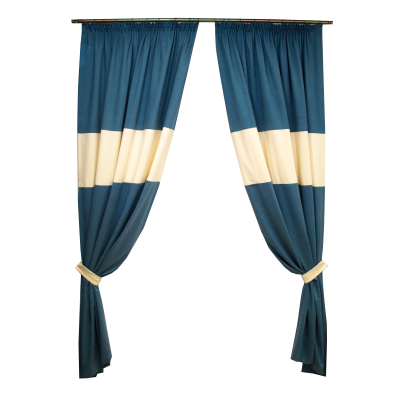 Set draperii Velaria turcoaz cu insertie cream [0]