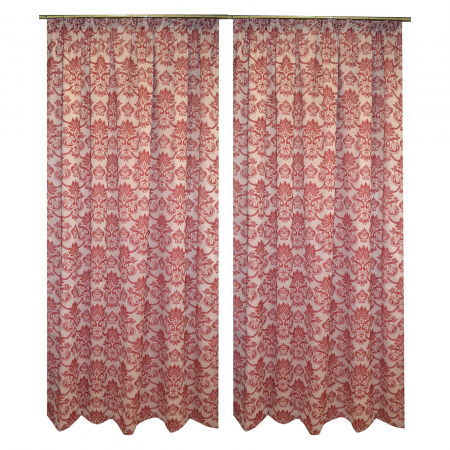 Draperii fara model - Set draperii Velaria baroc grena, 2x150x255 cm