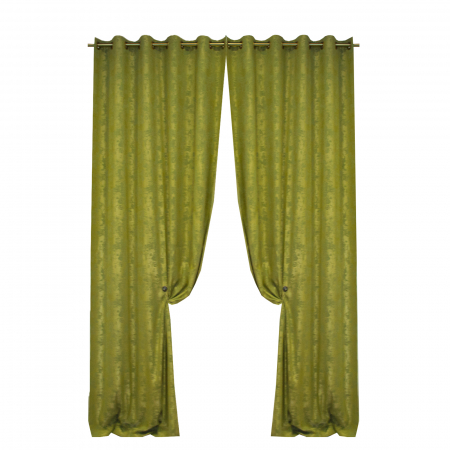 Draperii la oferta - Set draperii Velaria asos verde brotacel cu capse