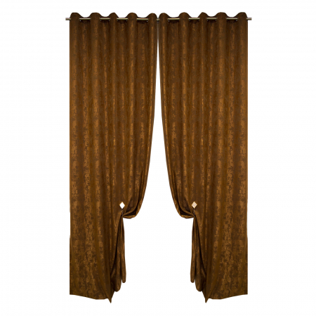 Draperii la oferta - Set draperii Velaria asos maro cu capse