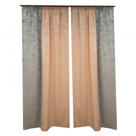 Set draperii Velaria asos gri cu roz, 2x120x235 cm [1]