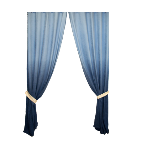 Draperii - Set draperii Velaria degrade albastru cu rejansa
