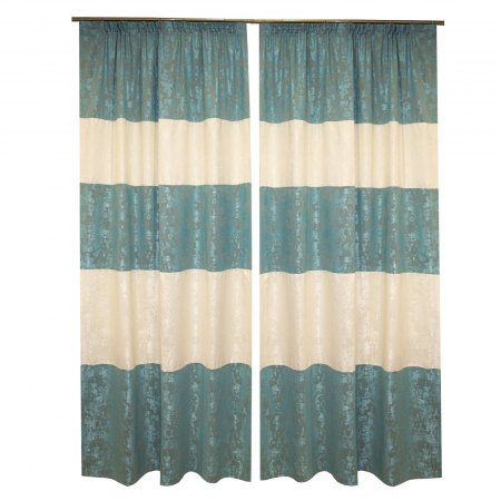Draperii moderne - Set draperii Velaria asos turcoaz-unt, 2x150x260 cm
