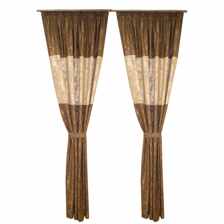 Draperii moderne - Set draperii Velaria asos wenge, 2x140x250 cm