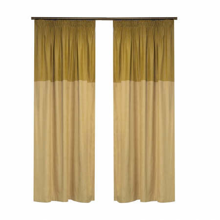 Draperii - Set draperii Velaria suet auriu, 2x125x180 cm