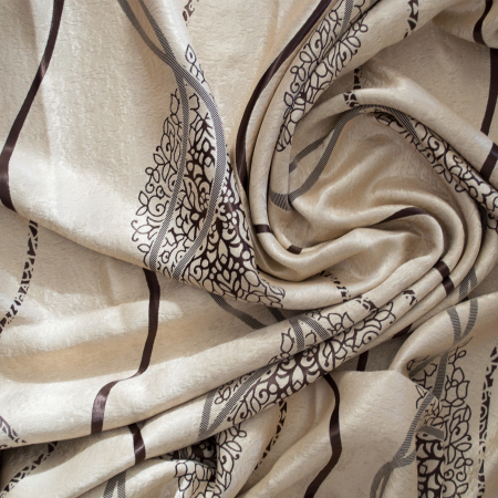 Set draperii Velaria bej cu model wenge, 2*115x245 cm [3]