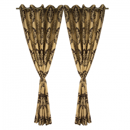 Set draperii Velaria blackout baroc wenge cu capse, 2*160x208 cm [2]