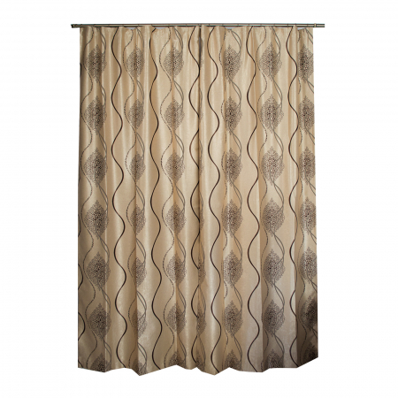 Set draperii Velaria bej cu model wenge, 2*115x245 cm [2]