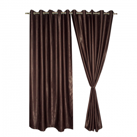 Set draperii Velaria soft wenge cu capse, 2*150x230 cm [0]