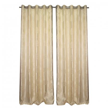 Draperii - Set draperii Velaria baroc ivoire cu capse, 2x140x270 cm