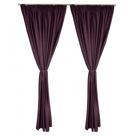 Set Draperii Velaria blackout pruna, 2*160x245 cm [0]