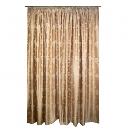 Set draperii Velaria tafta flori 3D bej, 2*165x260 cm [2]