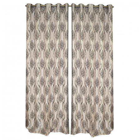 Draperii - Set draperii Velaria gri cu trandafiri, 2x150x270 cm
