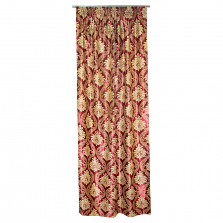 Draperii clasic - Draperie Velaria baroc grena lucios, 135x245 cm