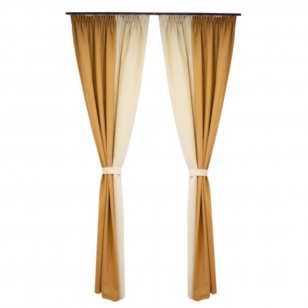 Draperii moderne - Set draperii Velaria caramel, 2x120x230 cm