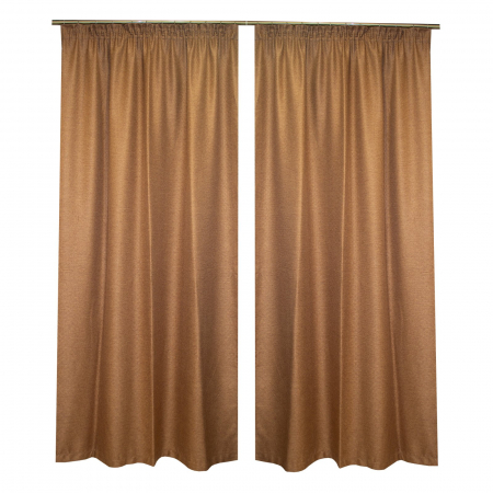 Draperii moderne - Set draperii Velaria rustic maro, 2x135x240 cm