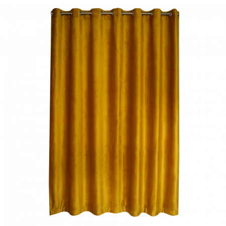 Set draperii Velaria catifea bej cu capse, 2*200x245 cm [2]