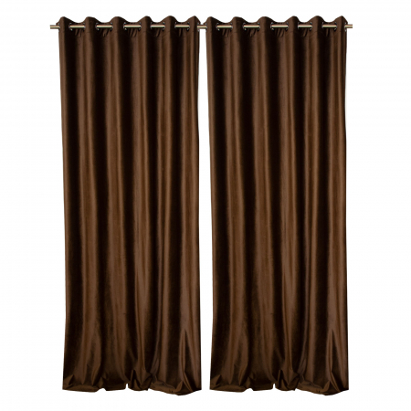 Set draperii Velaria catifea wenge cu capse, 2*160x285 cm [1]