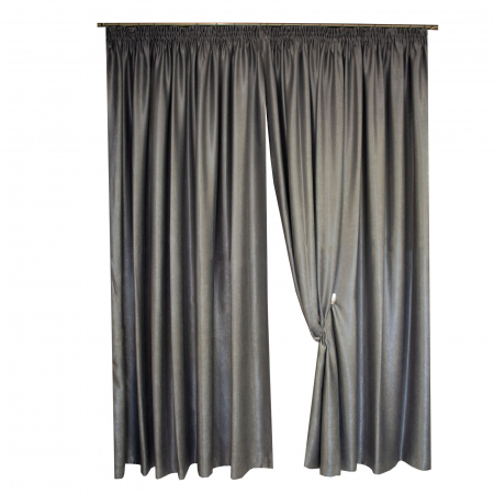 Set draperii Velaria gri catifelat, 2*240x230 cm [0]